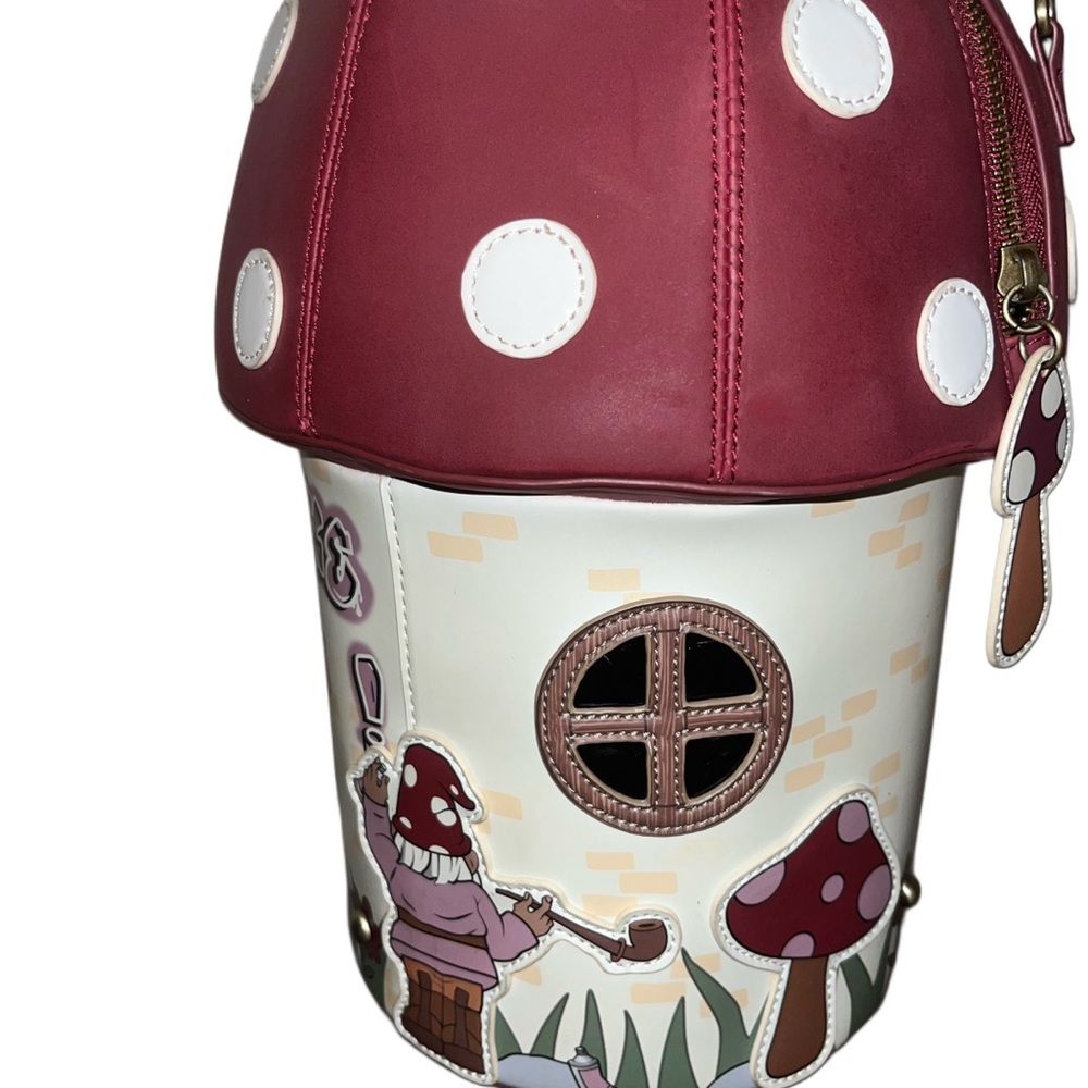 Dolls Kill Red and Cream Mushroom Mini Bag - Picture 4 of 5